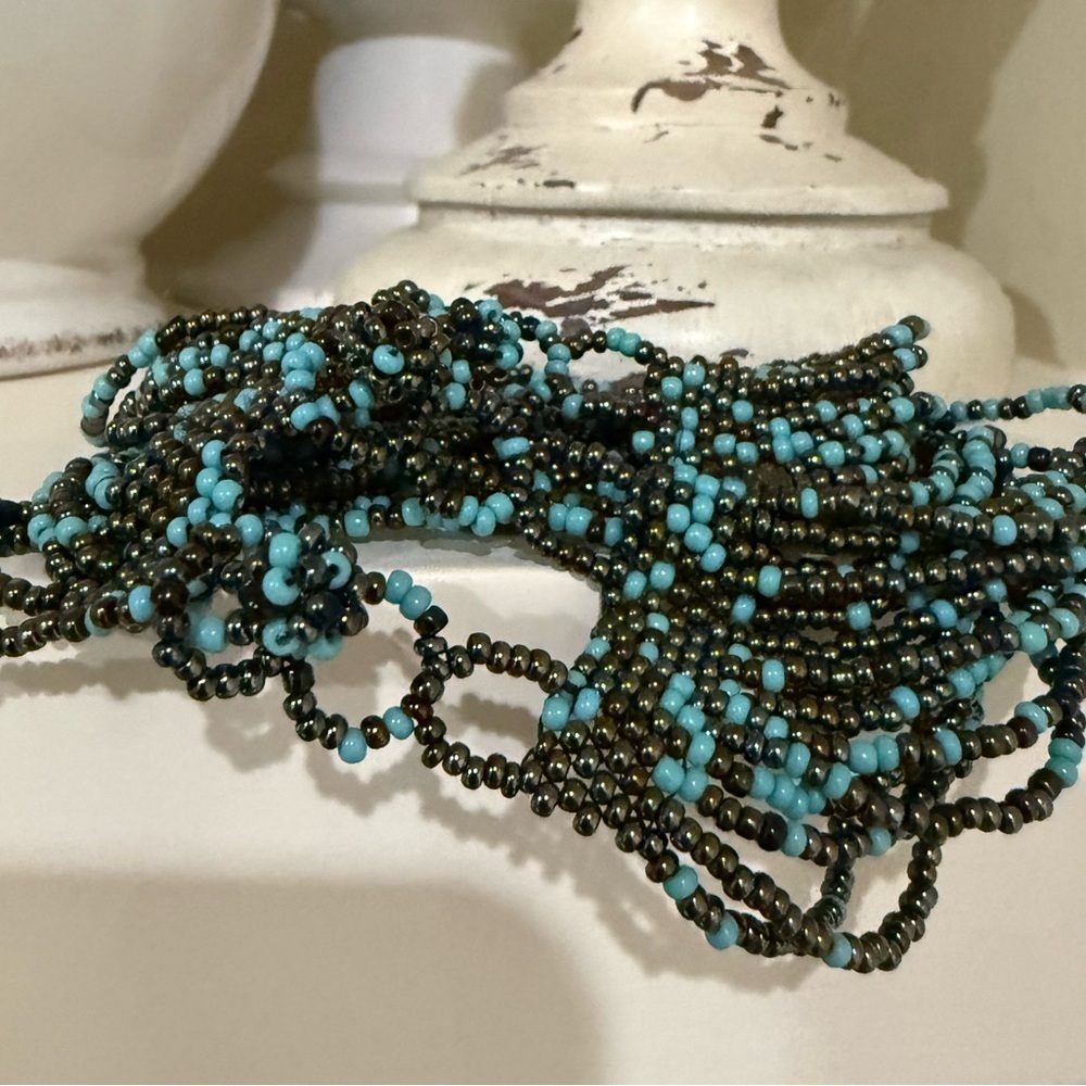 Multi-Strand Beaded Bracelet - Turquoise